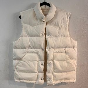 Zara origins cream vest puffer jacket